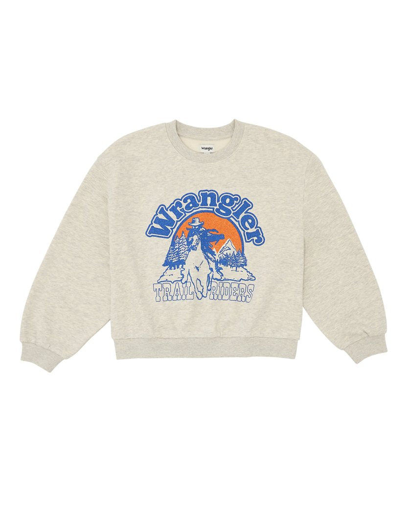 Bluza Damska Wrangler Oversized Sweat Luźna Beżowa
