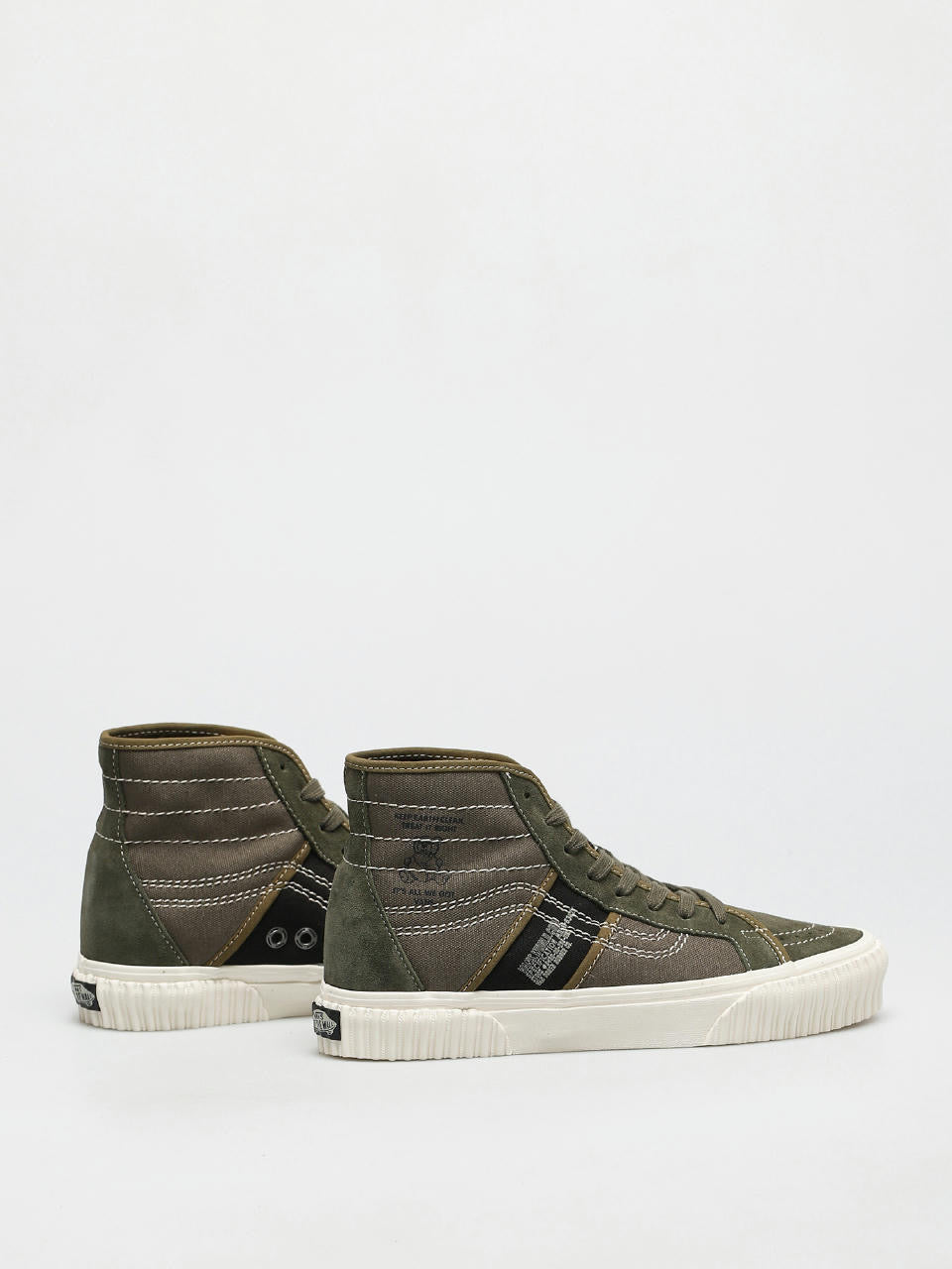 Vans Wysokie Trampki Dziecięce Ciemnozielone Sneakersy Vans Sk8-Hi Gym 36