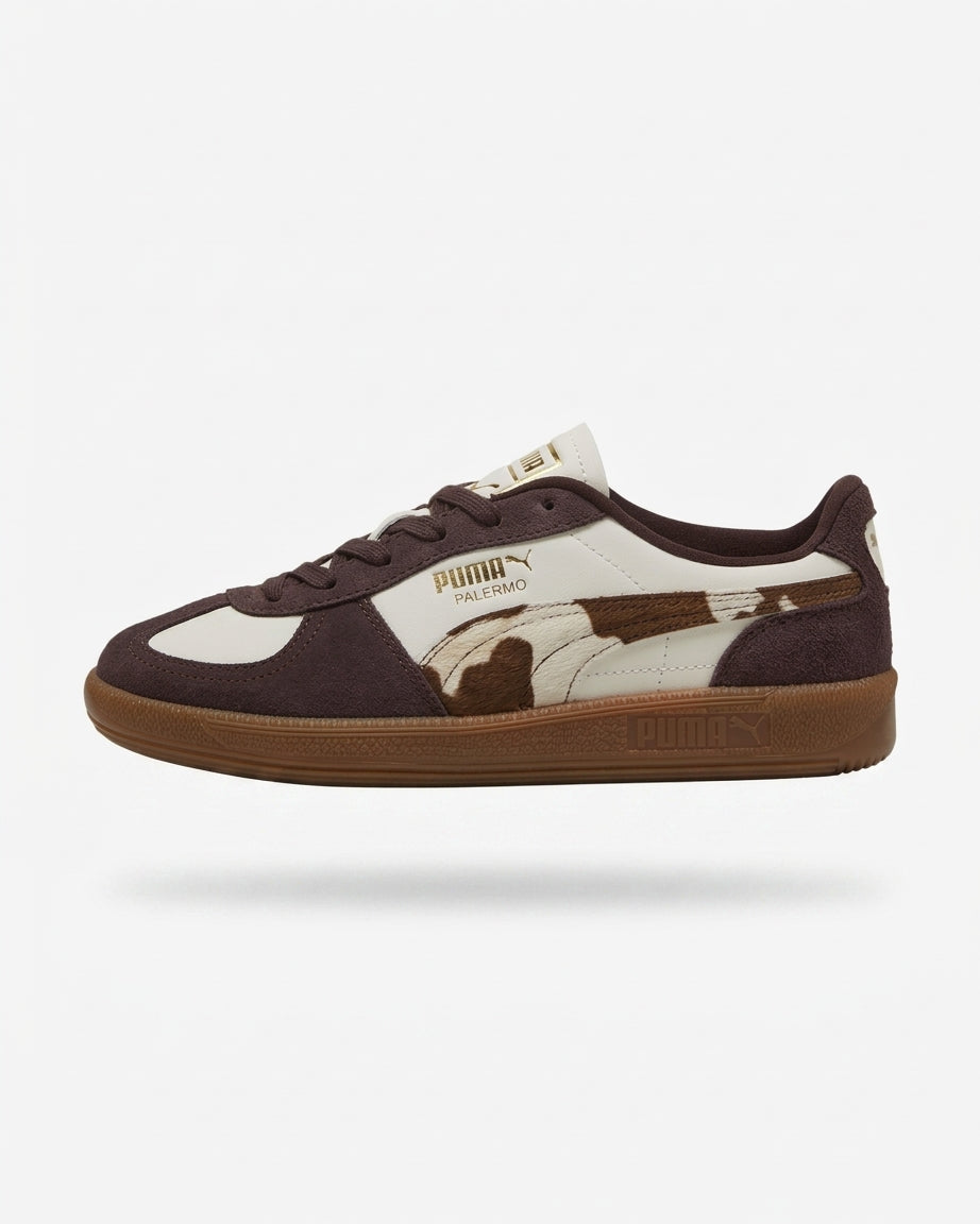 Buty Damskie Puma Palermo Cow 40612901 Sneakers Białe Brązowe