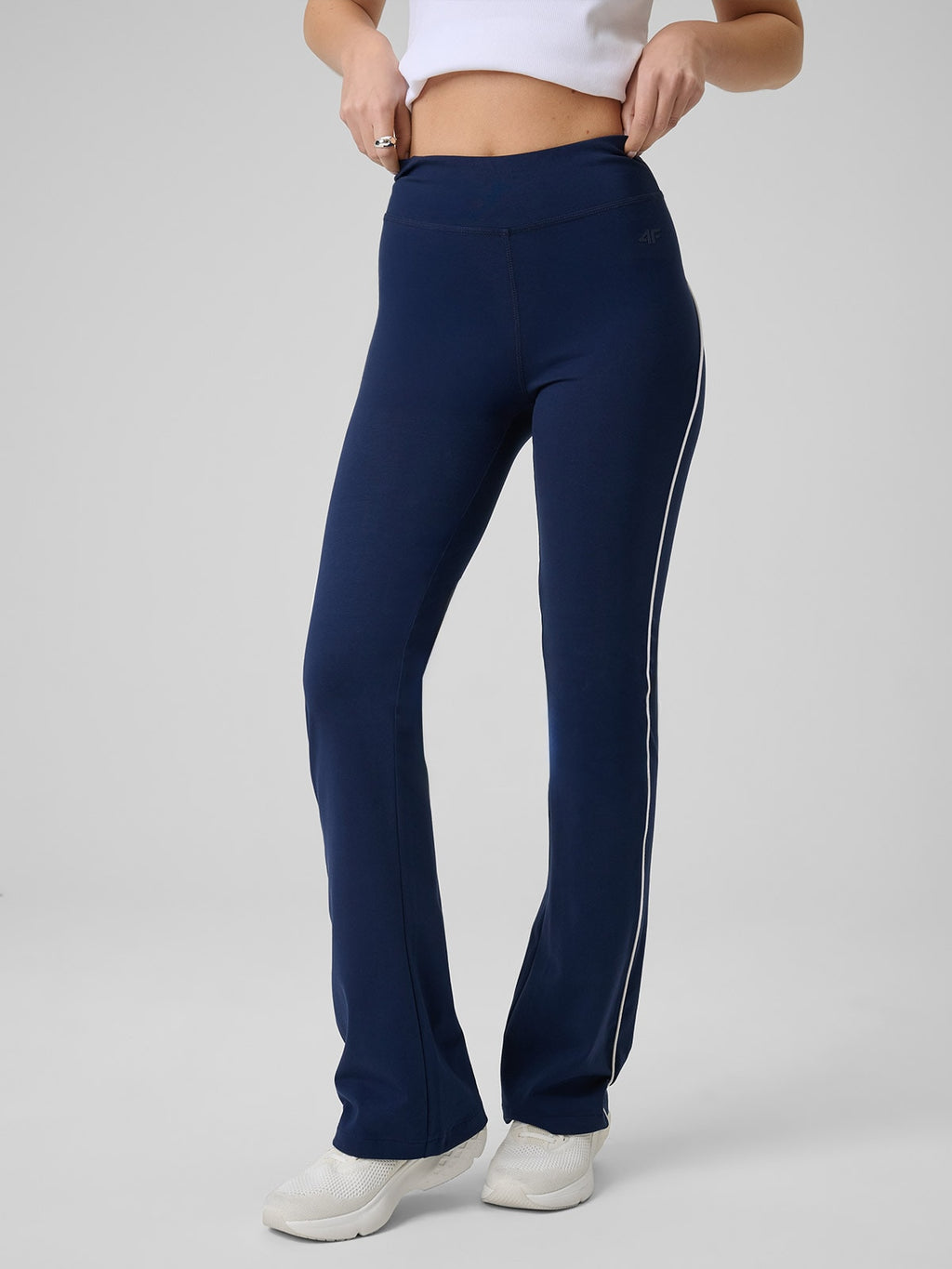 Legginsy Damskie 4F CAS F260 Sportowe Granatowe Wysoki Stan