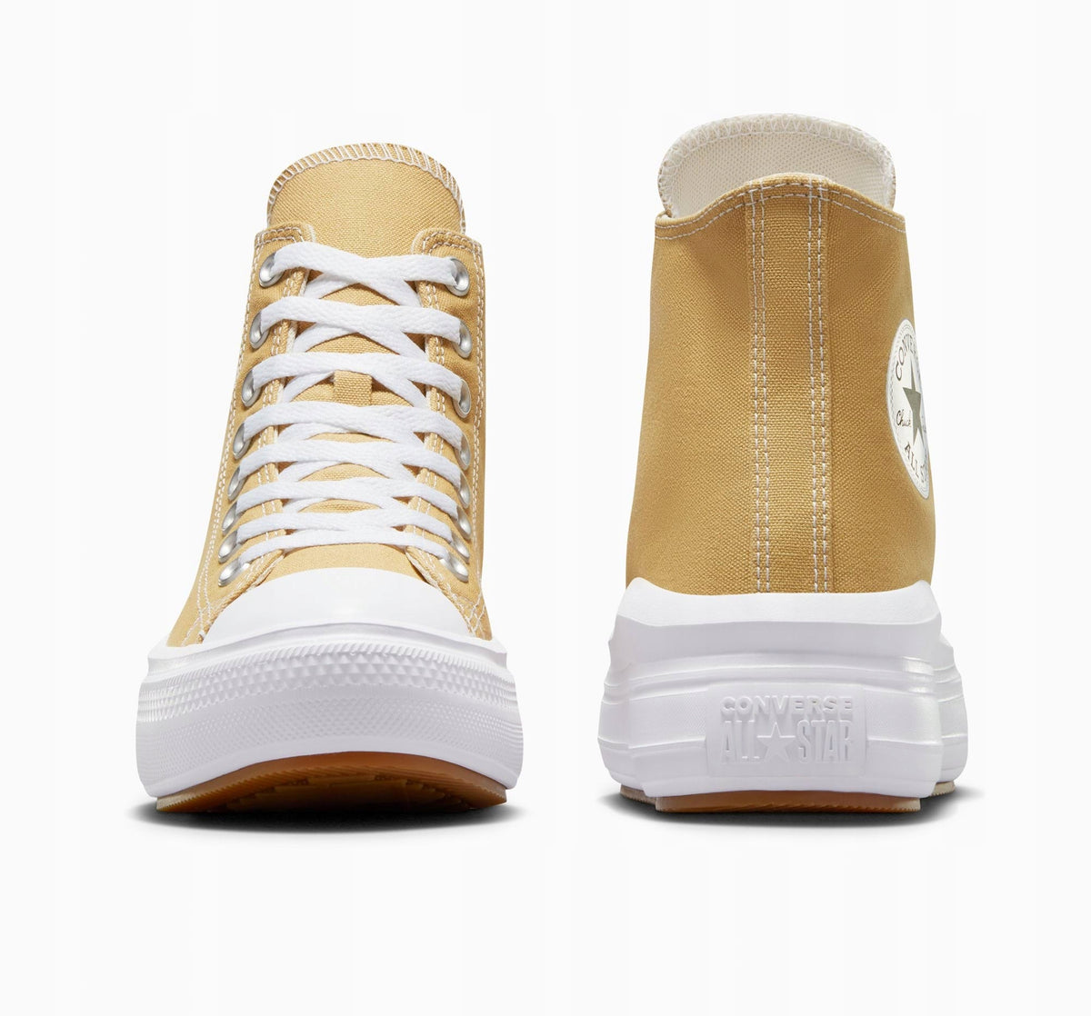 Converse Brązowe Buty Damskie Wysokie Sportowe Sneakersy na Platformie 37,5