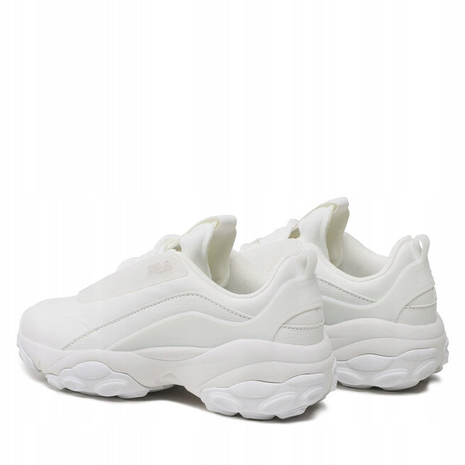 Fila Białe Skórzane Buty Damskie Sportowe Sneakersy Gruba Podeszwa
