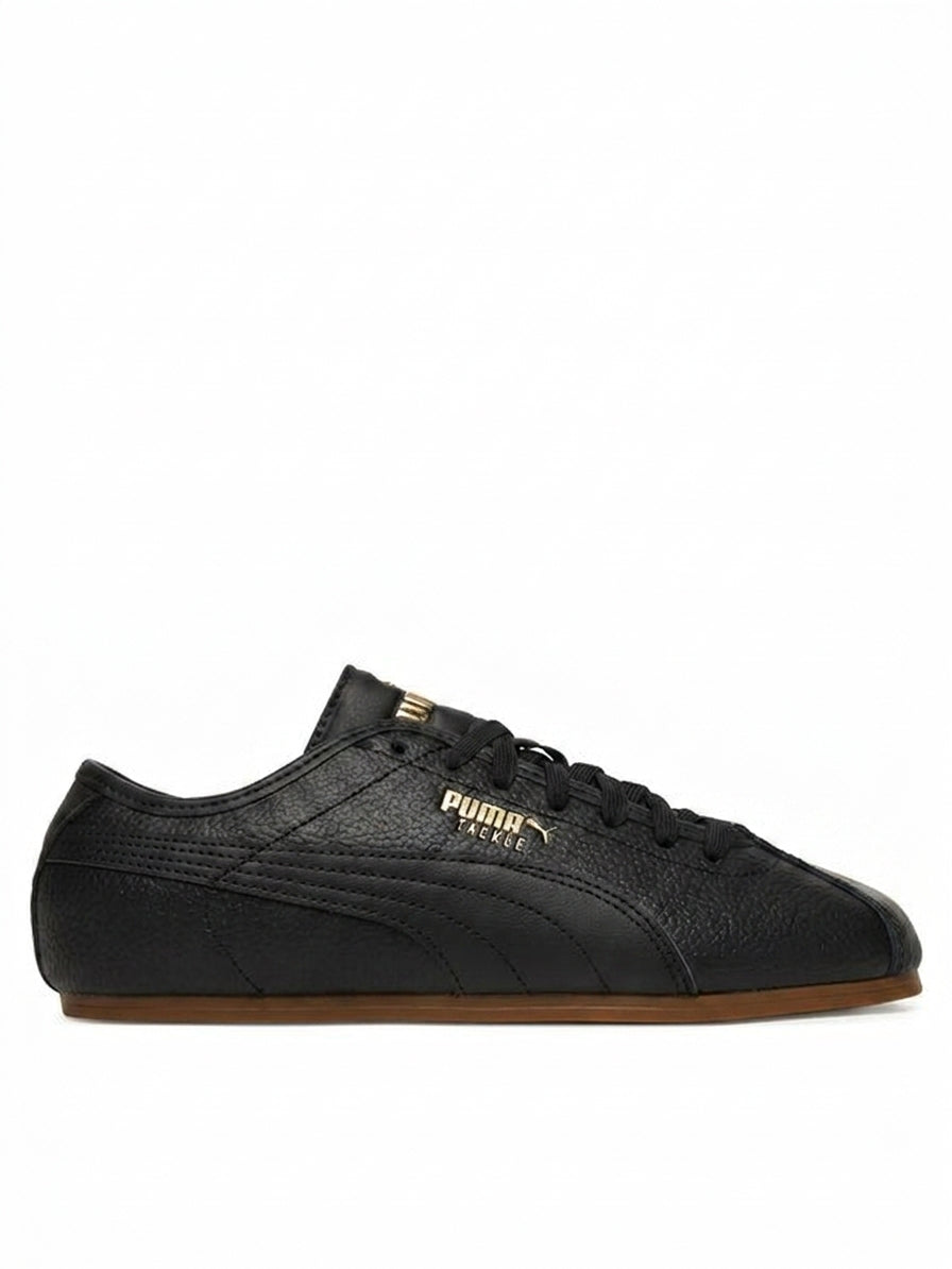 Buty Męskie Puma Tackle L Sportowe Czarne Skórzane Niskie