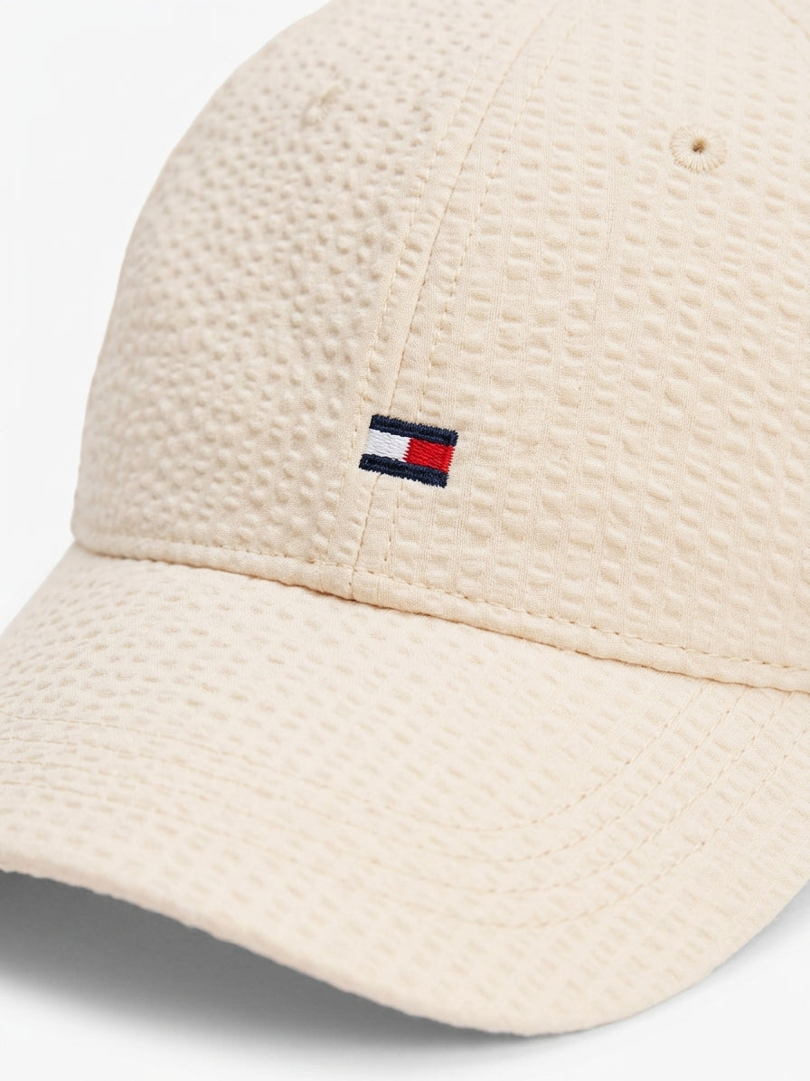 czapka z daszkiem męska Tommy Hilfiger AM0AM13427 beżowa regulacja