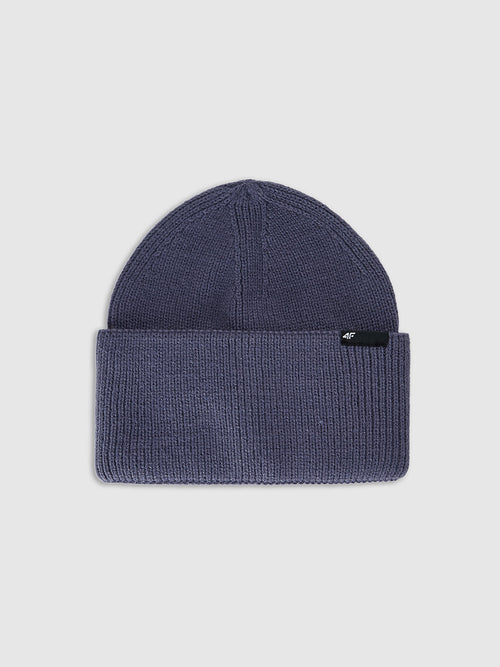 4F Granatowa Czapka Zimowa Unisex One Size Ciepła Wełna Beanie Uniwersalna