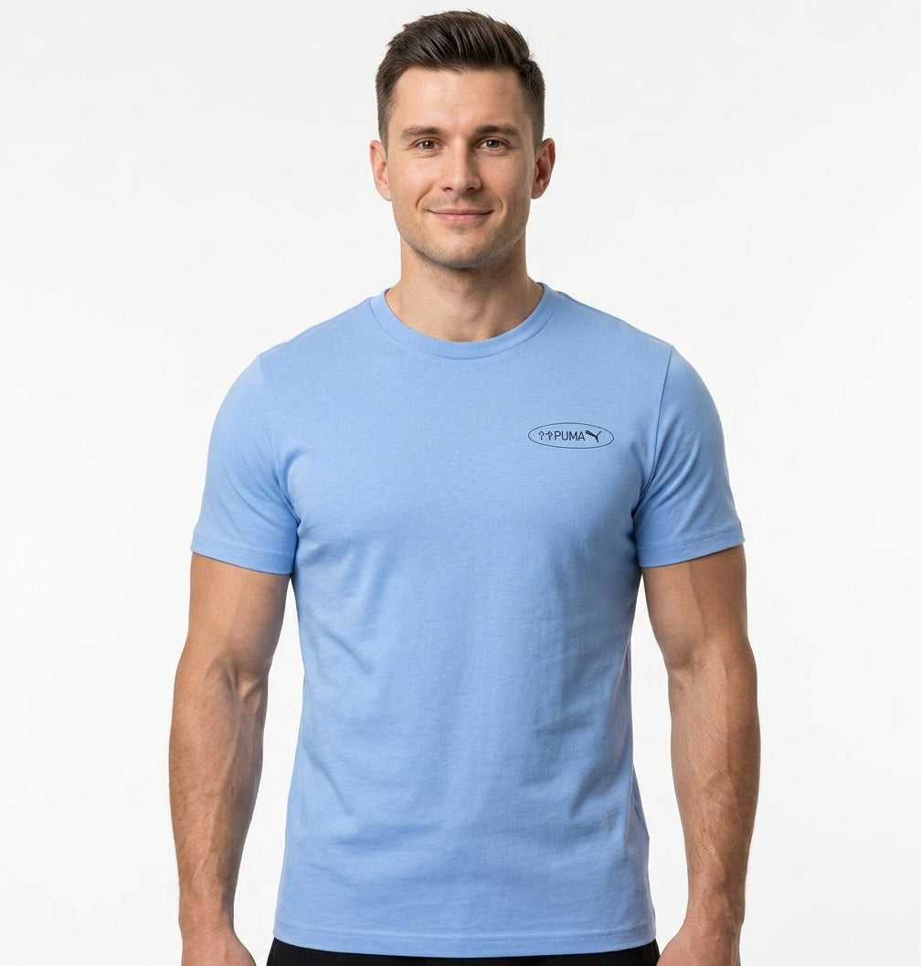 Koszulka Meska Puma Graphics 3 Circles Tee Bawelniana Niebieska
