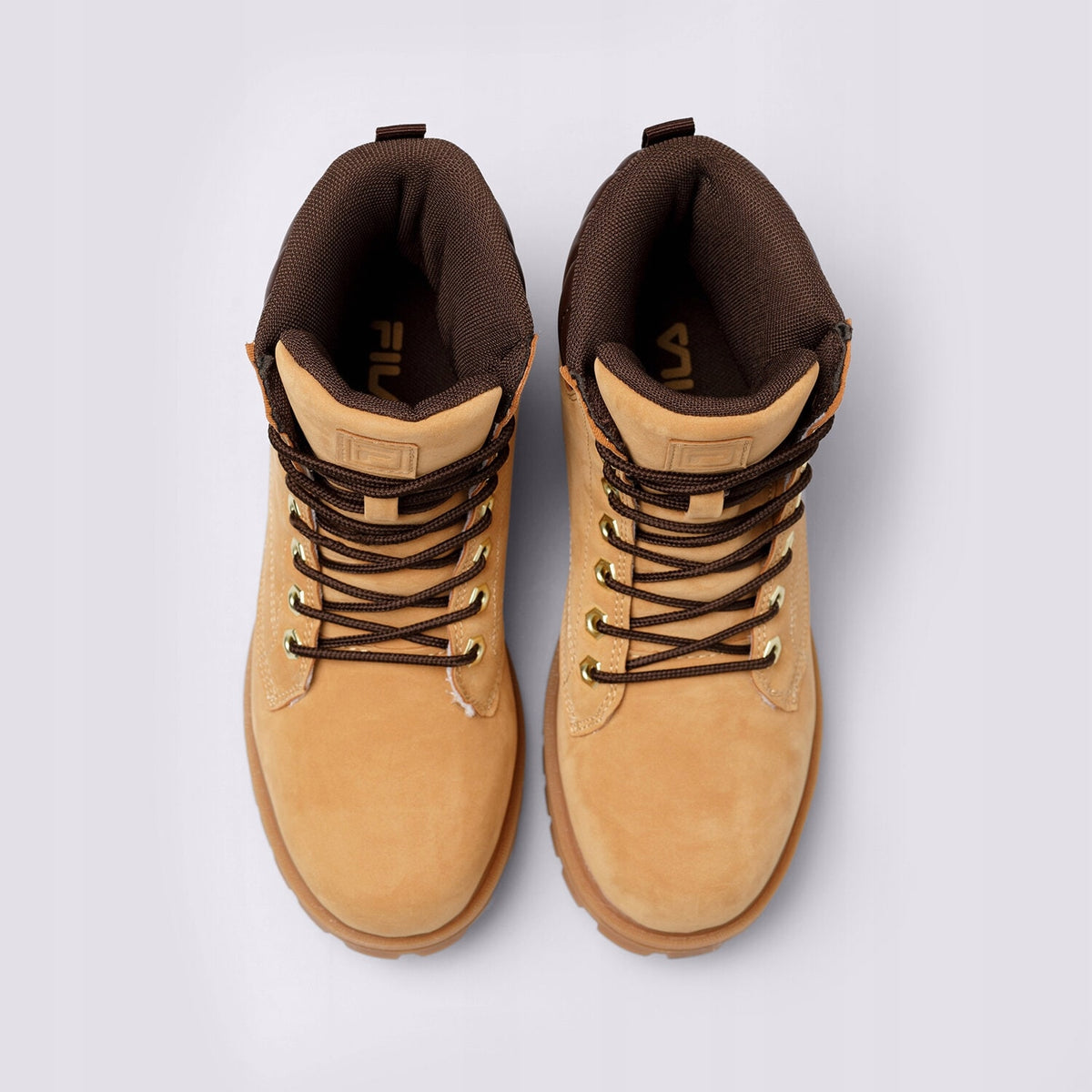 Fila Brązowe Buty Damskie Trapery Botki Wysokie Zimowe Weehauken r.36