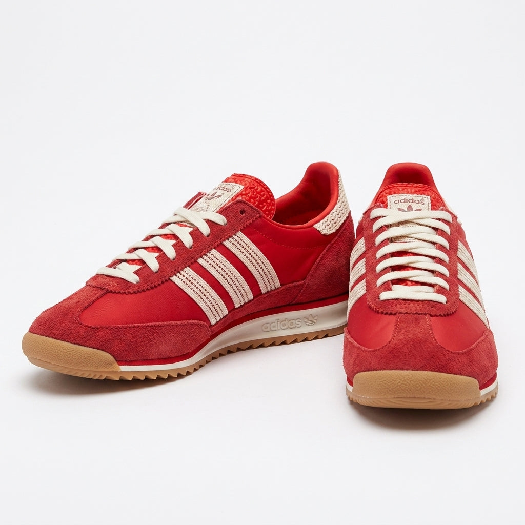 buty damskie Adidas SL 72 OG sportowe czerwone bialo-kremowe