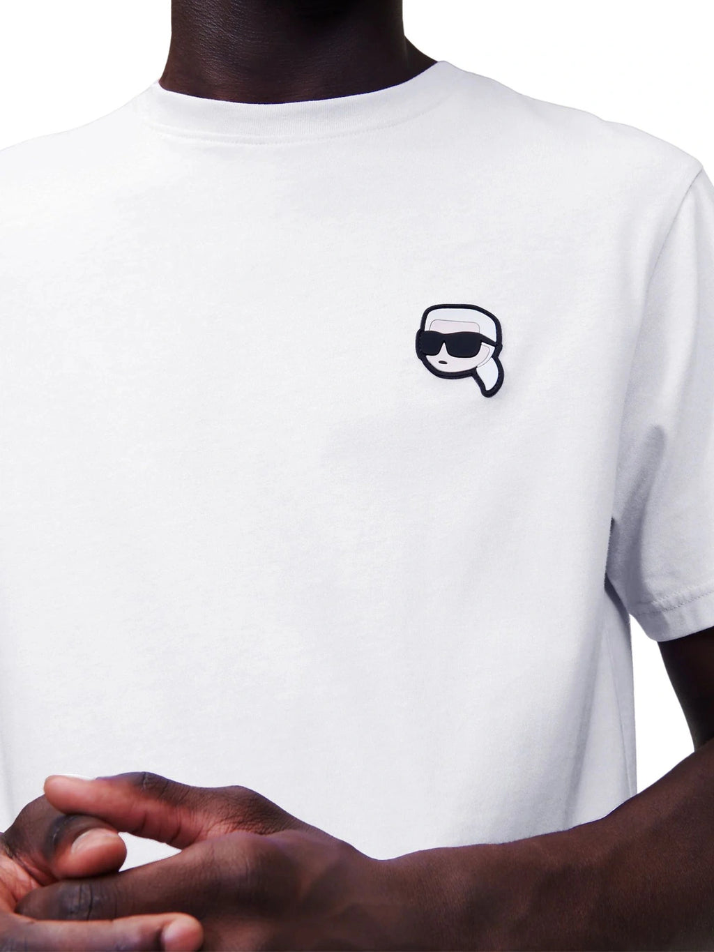 T-shirt męski Karl Lagerfeld A2M17127 czarny regular krótki rękaw