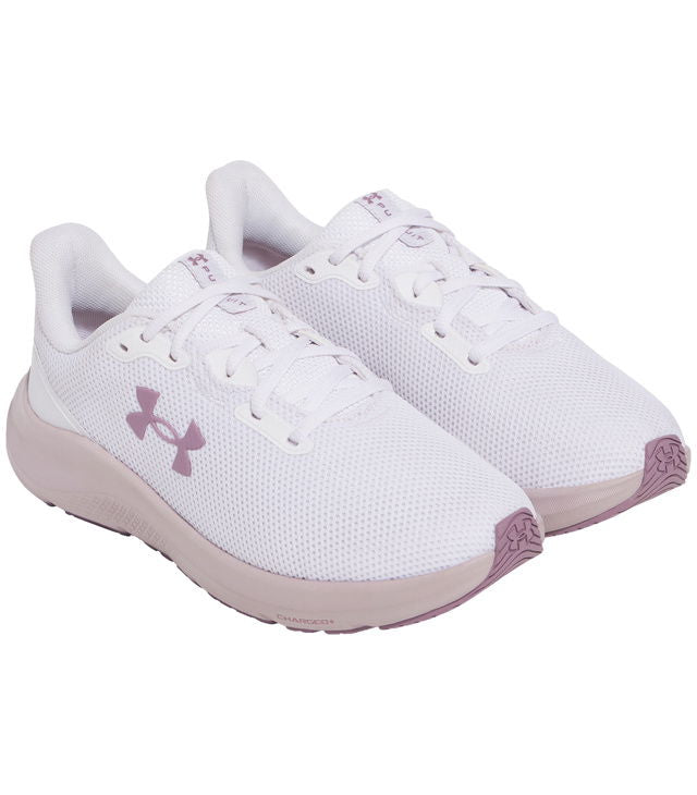 Under Armour Białe Materiałowe Buty Sportowe Sneakersy Charged Pursuit 4
