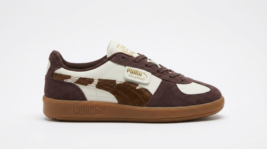 Buty Damskie Puma Palermo Cow 40612901 Sneakers Białe Brązowe
