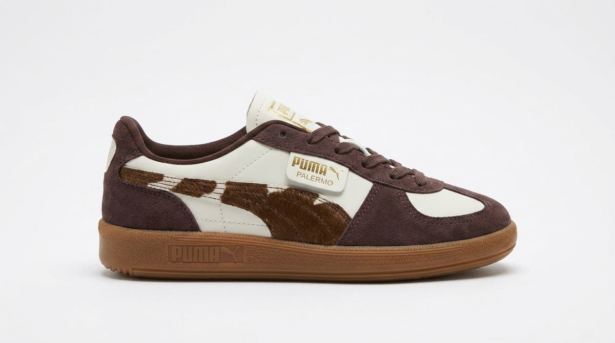 Buty Damskie Puma Palermo Cow 40612901 Sneakers Białe Brązowe