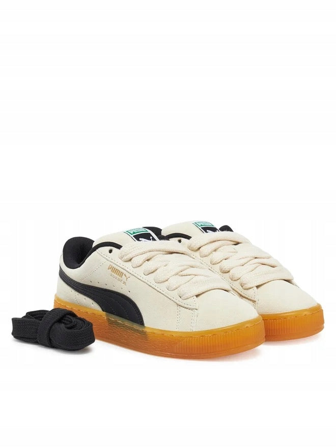 Puma Beżowe Buty Damskie Sportowe Sneakersy Zamszowe Suede XL Dark