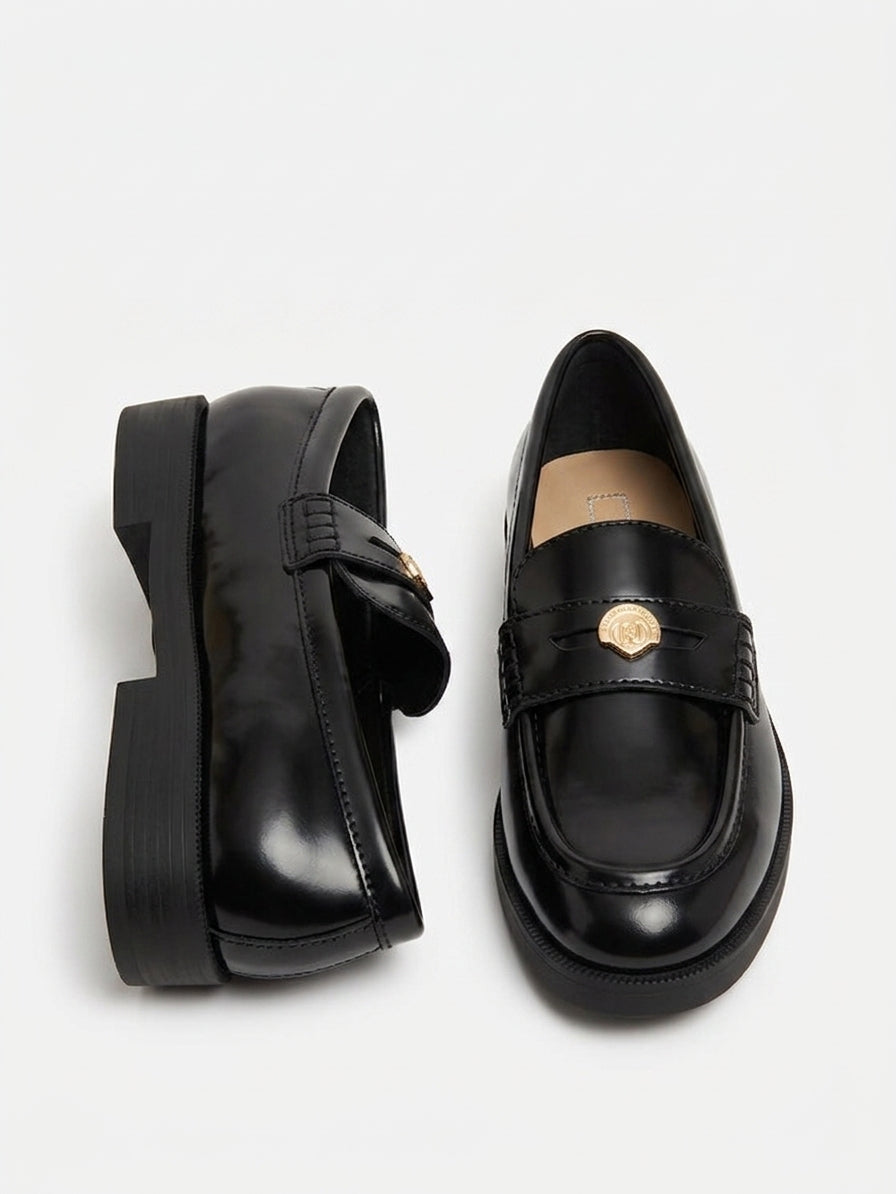 Mokasyny damskie Liu Jo Preppy 01 SF5129 Preppy 01 czarne skórzane