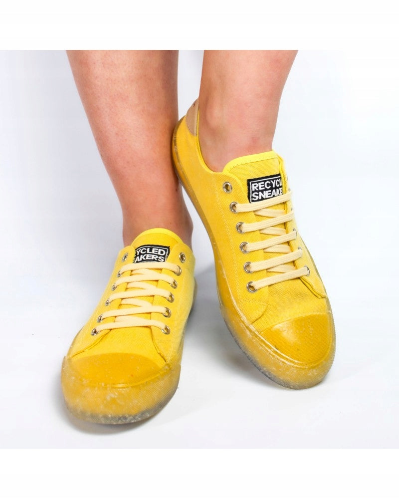 Trampki Damskie Recykers Letnie Materiałowe Sneakersy Żółte r. 38