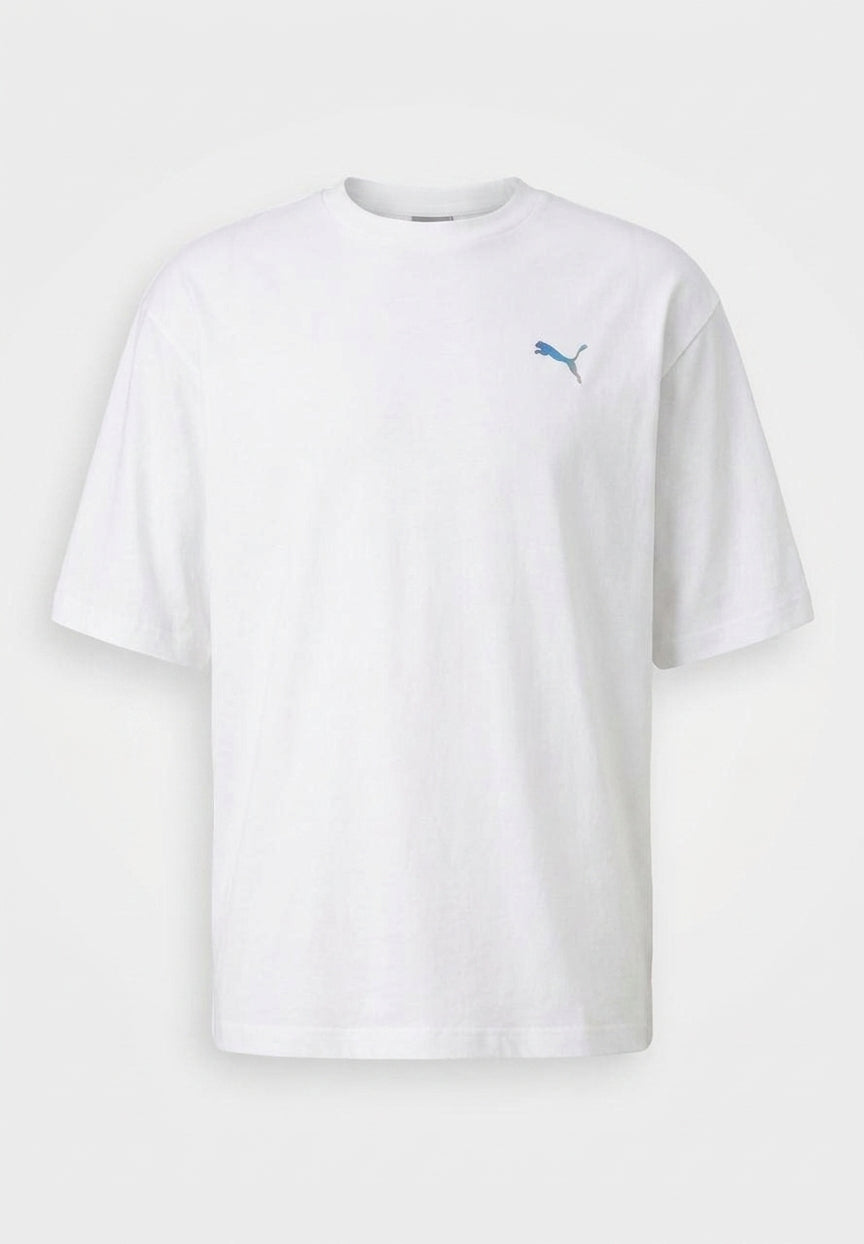 Koszulka Męska Puma Graphic Back Biała Krótki Rękaw Logo