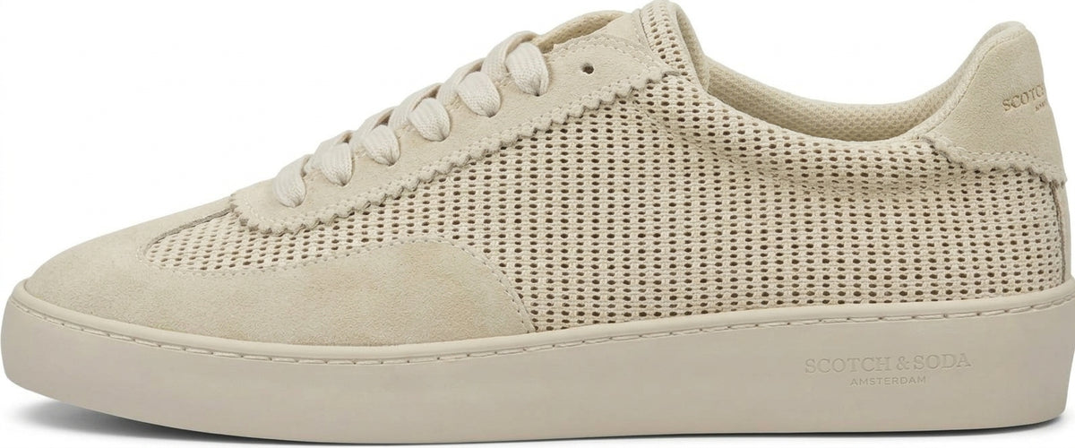 Scotch&Soda Nowe Zamszowe Sneakersy Męskie Beżowe Klasyczne Tkanina