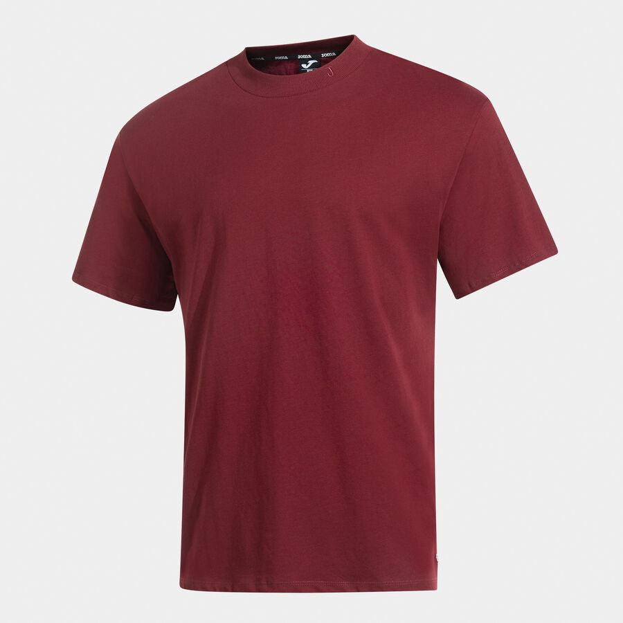 Joma Czerwony T-shirt Męski Bluzka na Krótki Rękaw Gładka Bawłna Casual