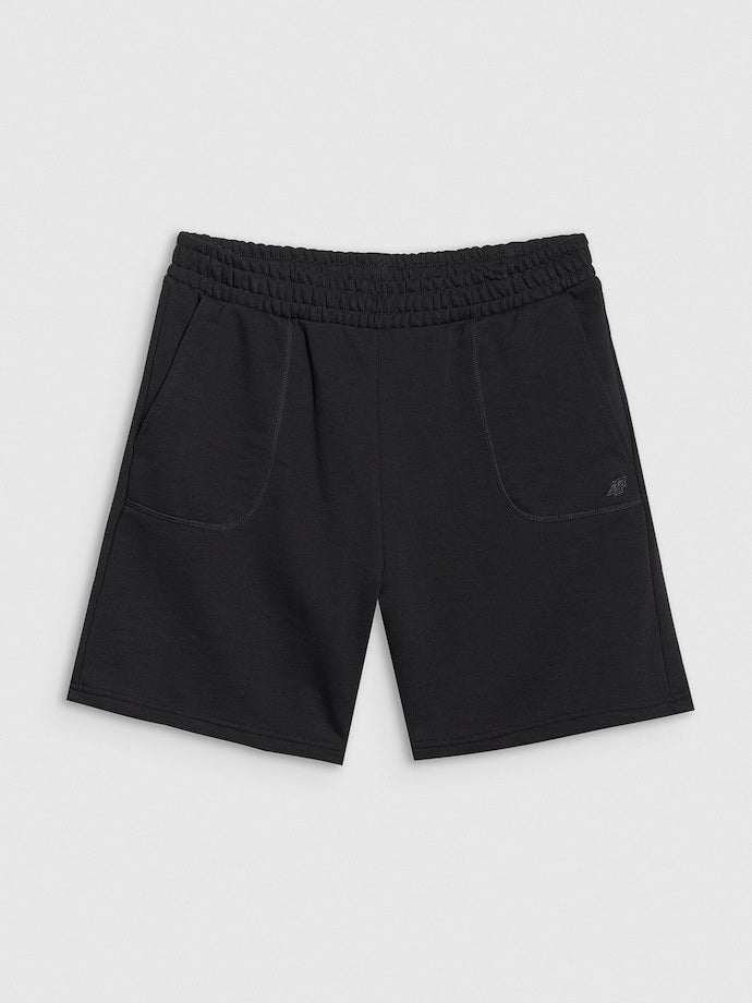 Spodenki unisex sportowe 4F U544 czarne z oddychającego materiału idealne na lato