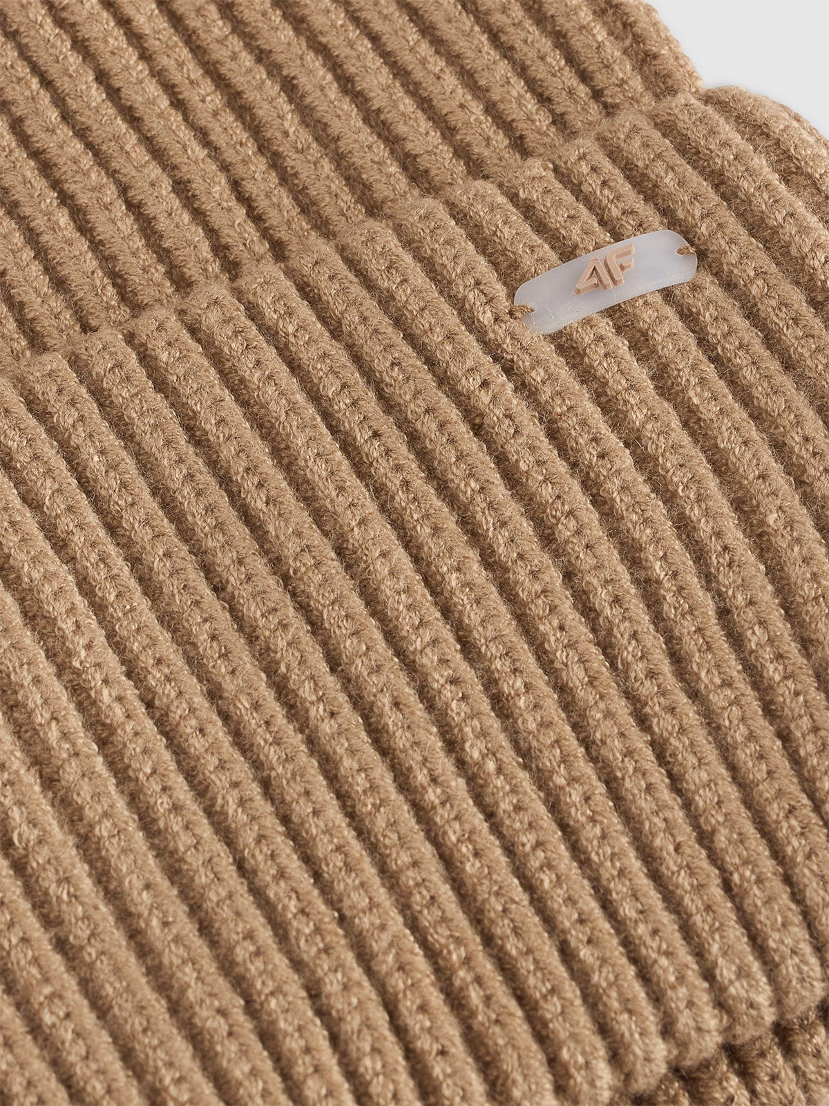 4F Brązowa Czapka Damska Zimowa Beanie Logowana One Size Ciepła