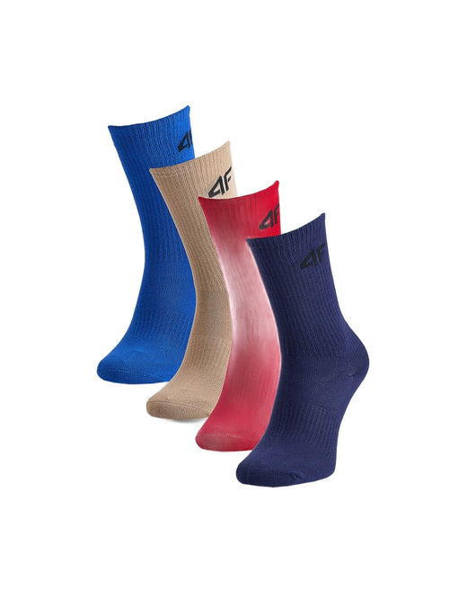4F Damskie Wysokie Skarpety za Kostkę Wielokolorowe Casual 4-pack r.38-40