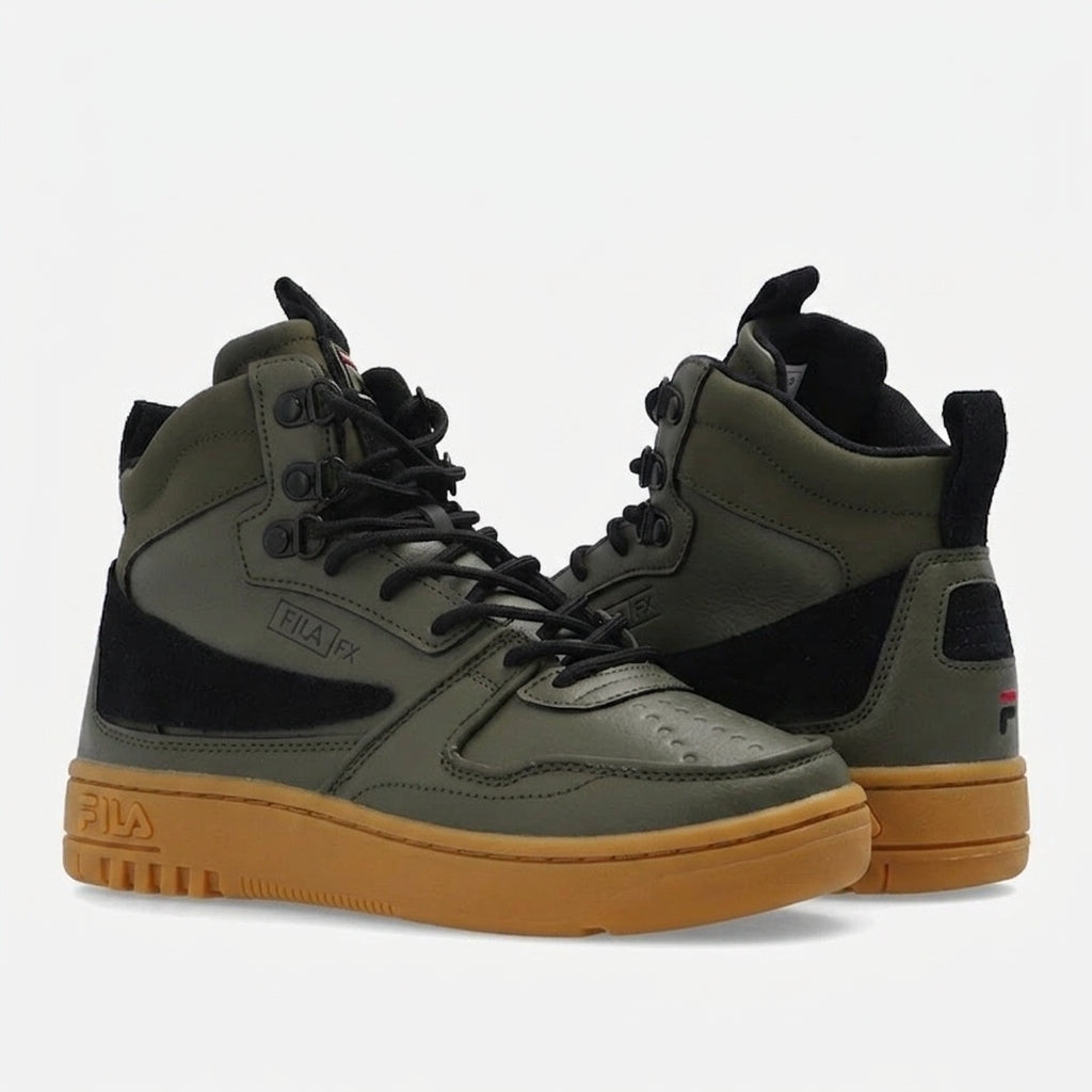 Buty Fila Damskie Wysokie Skórzane FXVENTUNO MID Wmn Zieleń