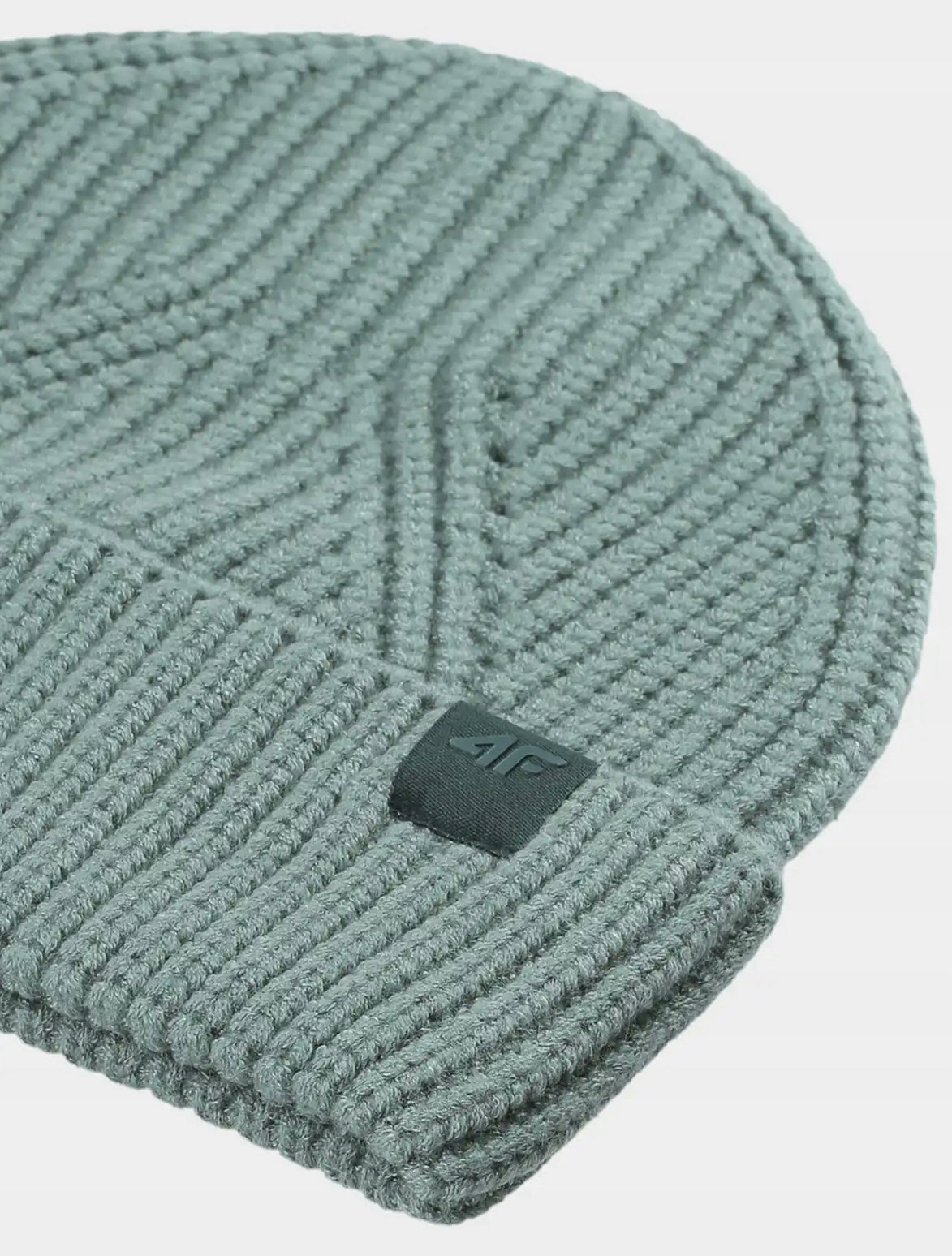 4F Zielona Czapka Zimowa Naszywka Logo Beanie Ciepła Onesize Unisex