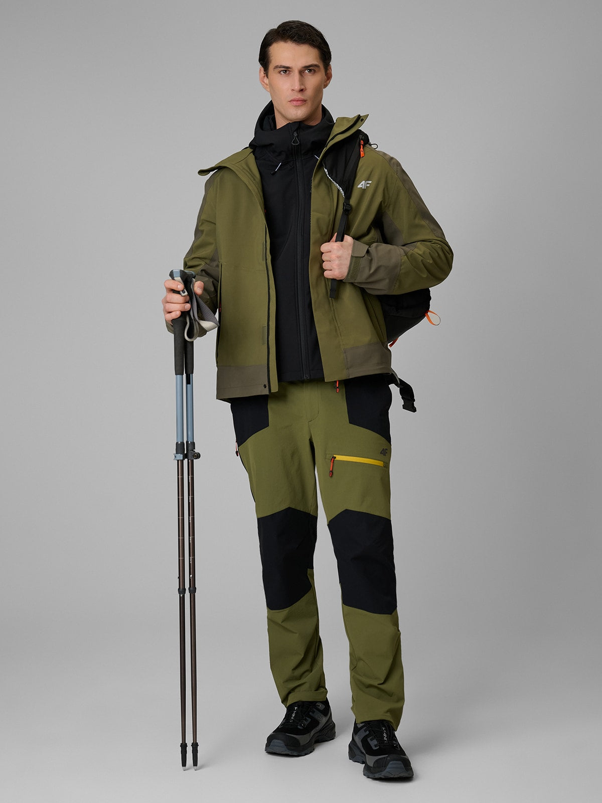 Kurtka Męska Trekkingowa 4F M1103 Techniczna Wodoodporna Zieleń