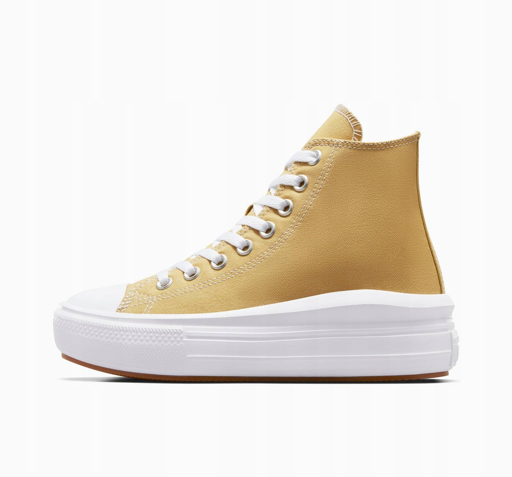 Converse Brązowe Buty Damskie Wysokie Sportowe Sneakersy na Platformie 37,5