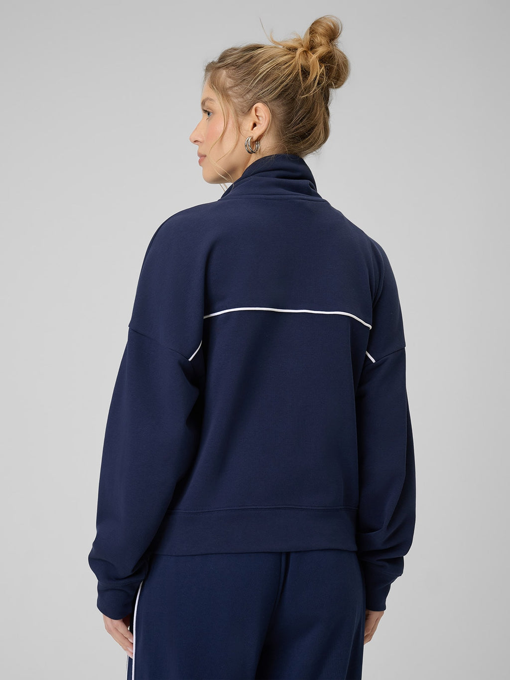Bluza Damska 4F F2174 Sportowa Granatowa Regular Dresowa Rozpinana