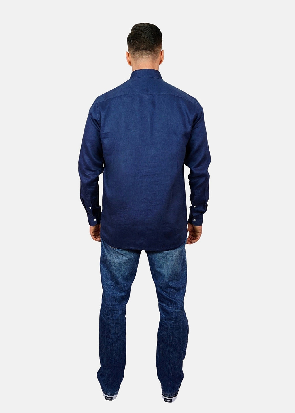 U.S. Polo Assn. Jeansowa Koszula Męska z Kołnierzykiem Casual Logo Haft r.L