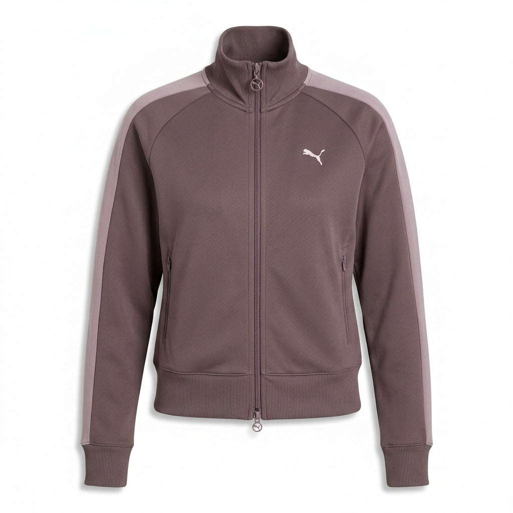 Kurtka Damska Puma T7 Always On Brązowa Fiolet Rozpinana Bluza