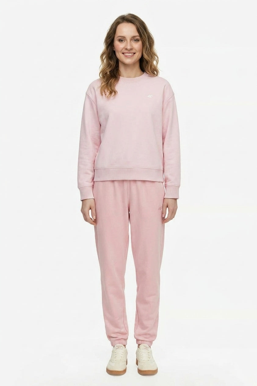 Bluza Damska 4F SWSF2534 Dresowa Jasnoróżowa Regular Krój