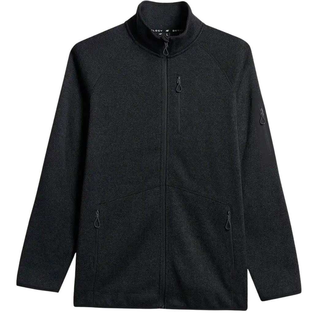 Polar męski 4F M443 outdoor czarny pełny zamek Sportowy