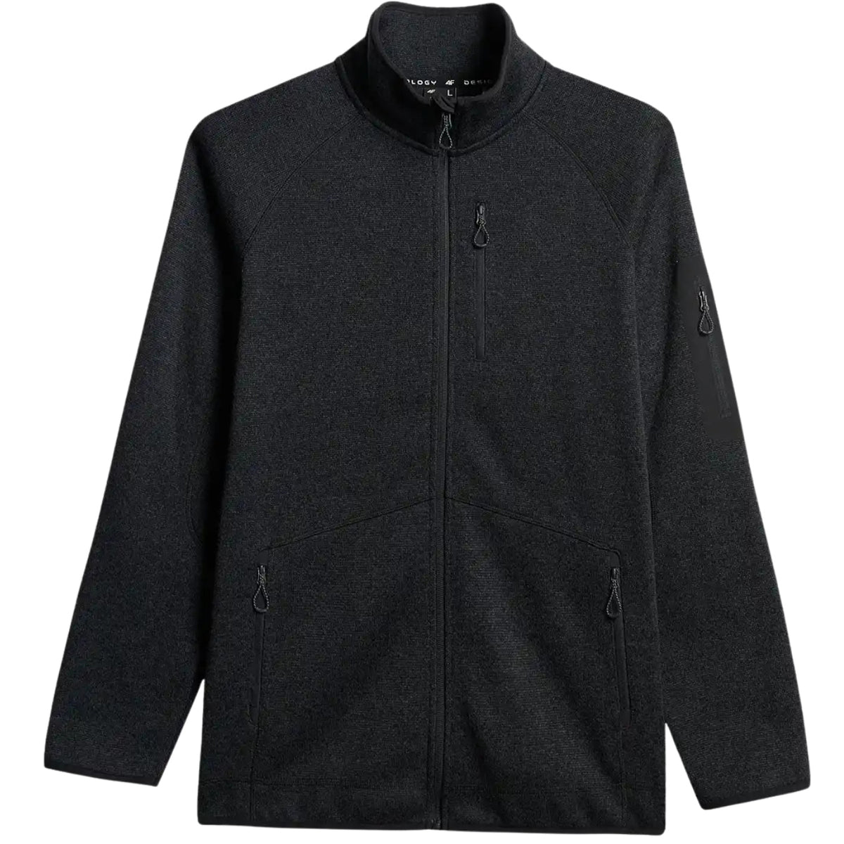 Polar męski 4F M443 outdoor czarny pełny zamek Sportowy