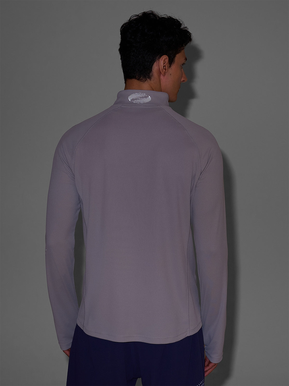 4F Szary Longsleeve Męski Do Biegania Bluzka na Długi Rękaw Szybkoschnący