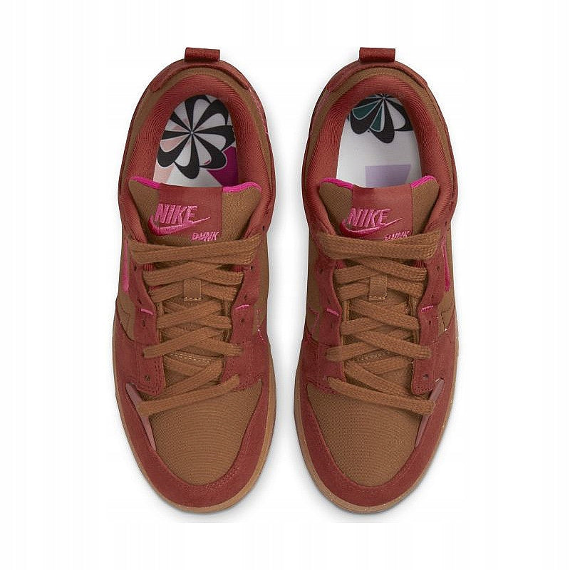 Nike Brązowe Skórzane Sneakersy Damskie Sportowe Dunk Low Disrupt 2