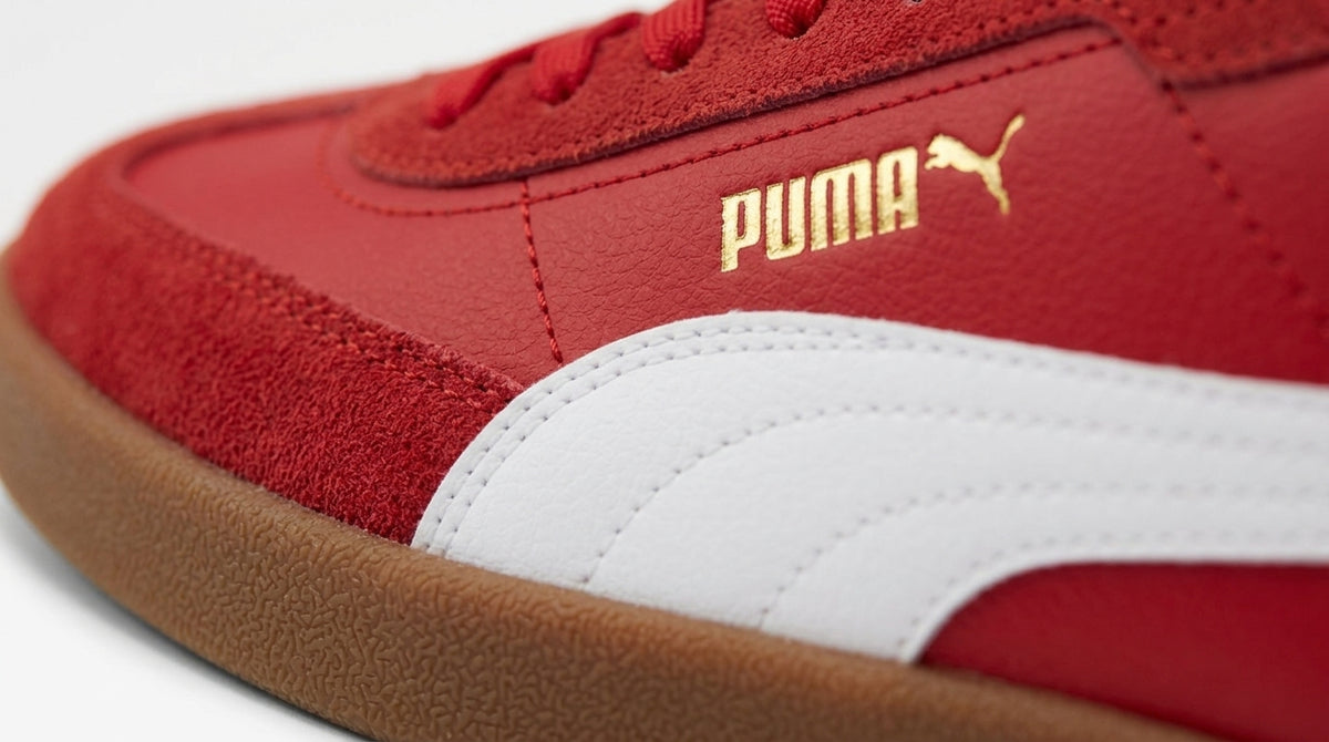 Buty Męskie Puma Club II Era Sportowe Czerwone Skórzane