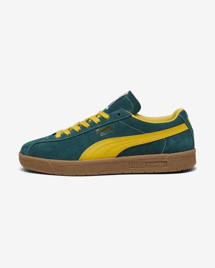 Puma Zielone Zamszowe Buty Męskie Skórzane Sportowe Sneakersy Brasil r.42