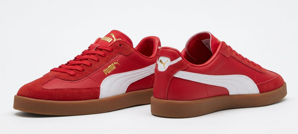 Buty Męskie Puma Club II Era Sportowe Czerwone Skórzane