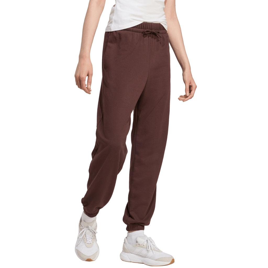 Spodnie Damskie Dresowe Adidas JX3864 Sportowe Brązowe Luźny Krój