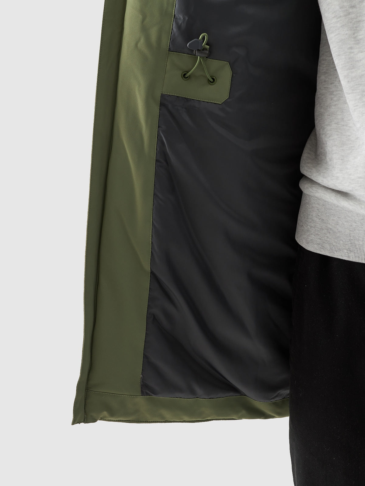 Kurtka Męska 4F M563 Zimowa Długa Regular Khaki Przejściowa
