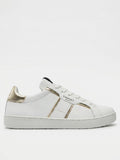 Sneakers damskie Twinset 241TCT090 codzienne białe złote sznurowane