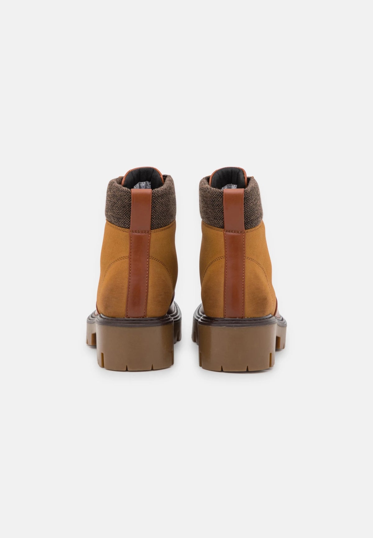 ONLY SHOES Botki Damskie Brązowe Sznurowane Trzewiki Wiosenne Trapery r.37