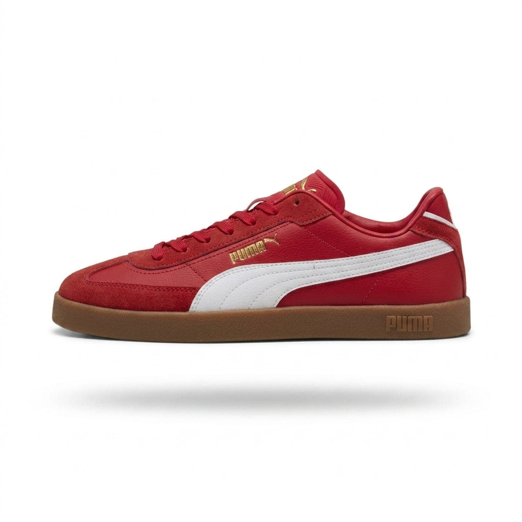 Buty Męskie Puma Club II Era Sportowe Czerwone Skórzane