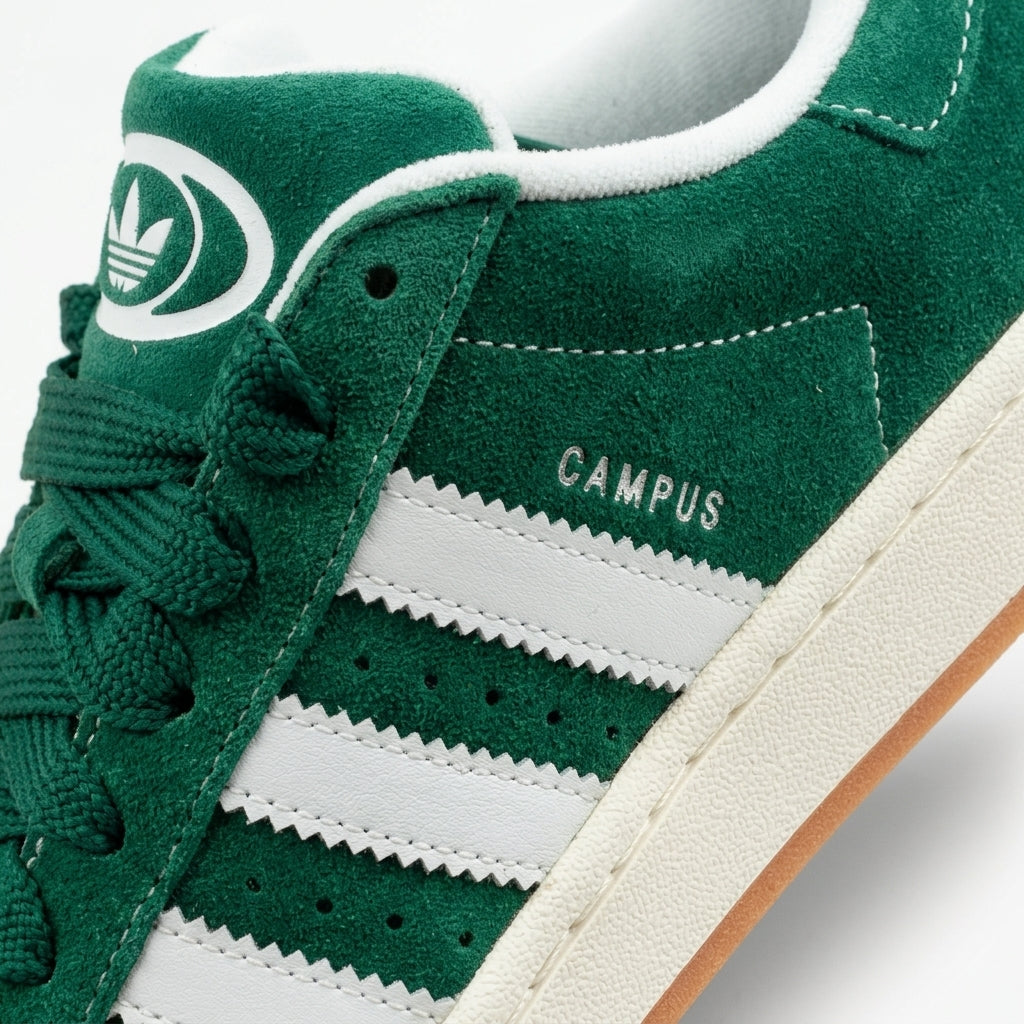 Trampki Damskie Adidas Campus 00s Sportowe Ciemnozielone Biały
