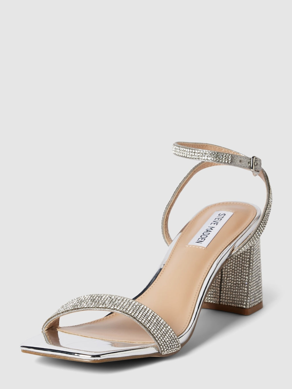 Steve Madden Sandały Damskie z Obszyciem Kamieniami Stras Model Luxe r. 37