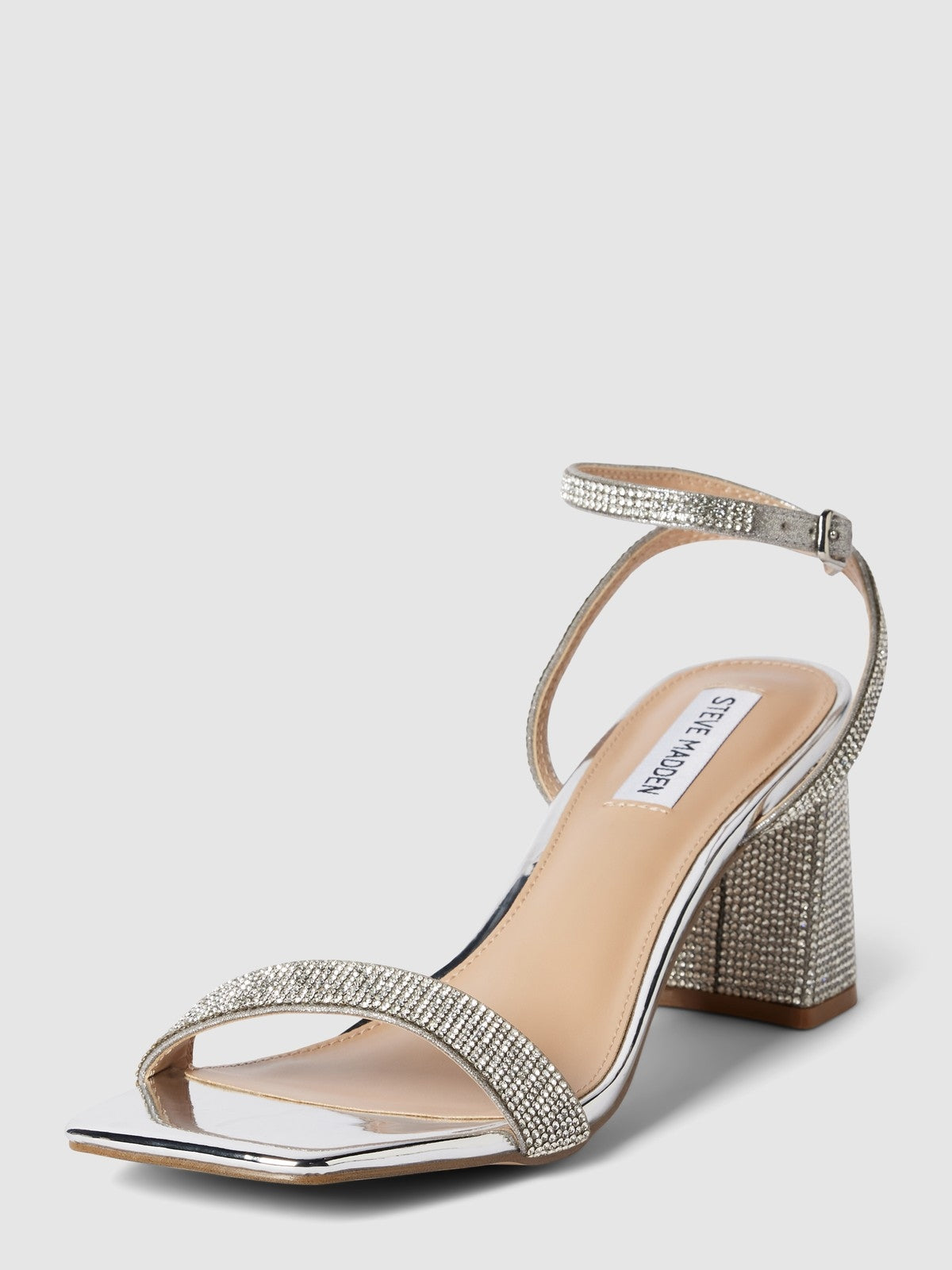 Steve Madden Sandały Damskie z Obszyciem Kamieniami Stras Model Luxe r. 37