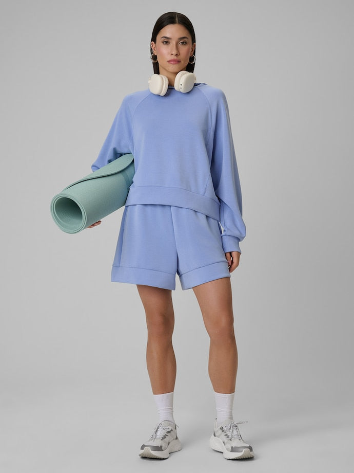 Bluza damska 4F F2183 dresowa z kapturem granatowa regular