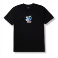 HUF Czarna Bluzka Damska T-shirt na Krótki Rękaw z Nadrukiem Bawełniana XL